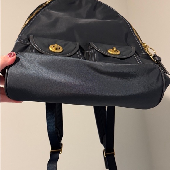 Coach Cargo Carrie Nylon Backpack – Navy Blue – Laptop Work Bag - Picture 8 of 10